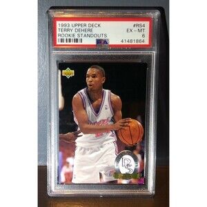 1993 Terry Dehere Upper Deck #RS4 Rookie Standouts Basketball Card - PSA 6
